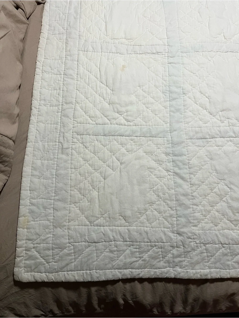Vtg  Americana Bear Patchwork Quilt Throw Lap Blanket Cottagecore 48 x 57